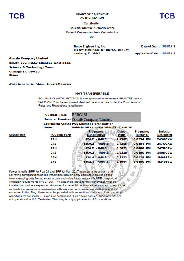 FCC Certification